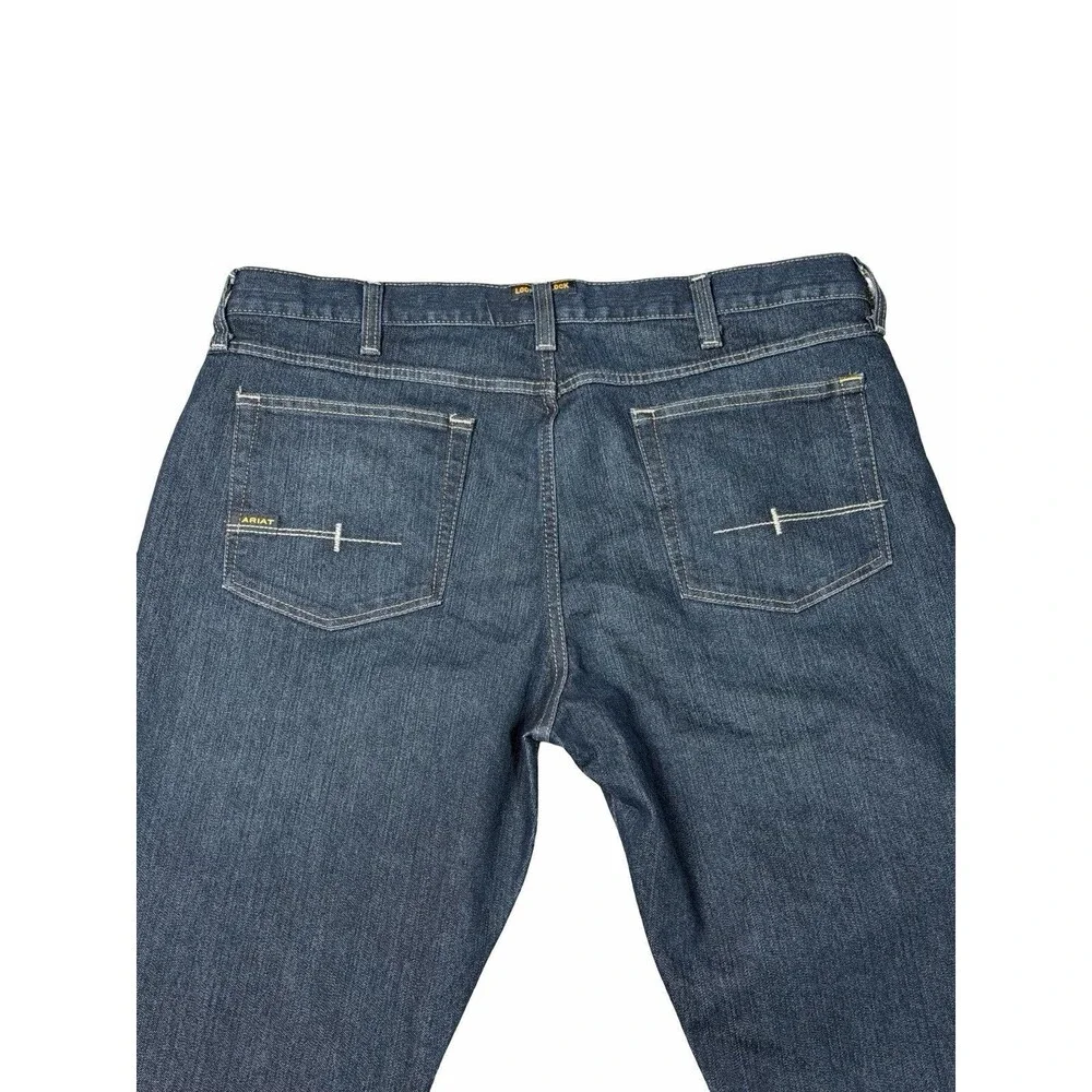 Ariat Rebar M5 Jeans Men's 40x36 Dark Blue Straight Work Durable Denim NWOT - Picture 6 of 13